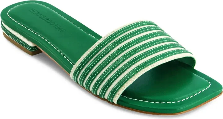 Striped Flat Sandals - Image 2