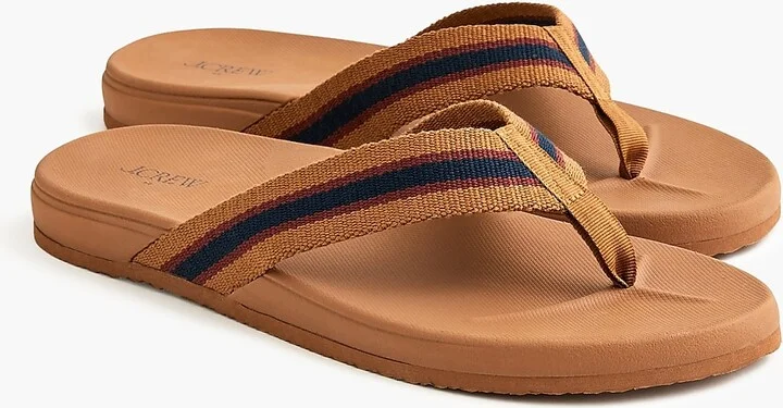 Striped flip-flops