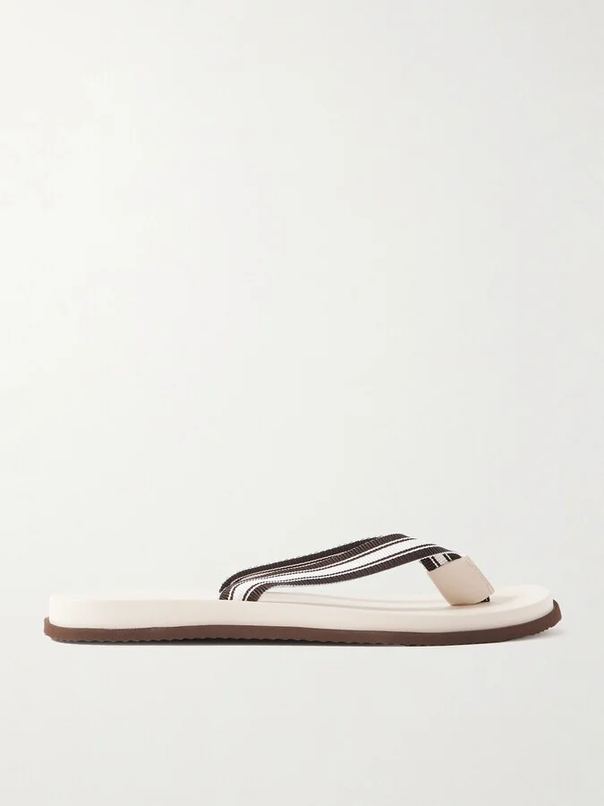 Striped Grosgrain Flip Flops