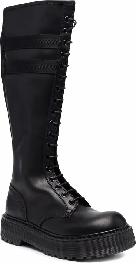 Striped Knee-High Boots - Image 2