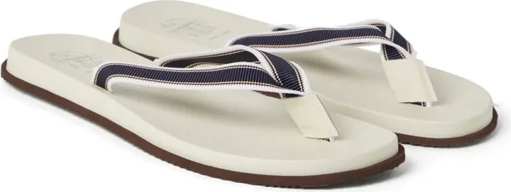 Striped Leather Flip Flops - Image 2