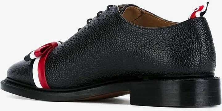 Striped Leather Lace-Up Shoes - Image 2