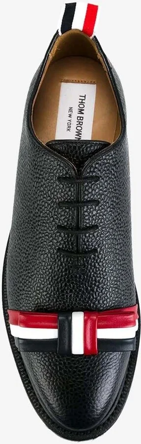 Striped Leather Lace-Up Shoes - Image 3