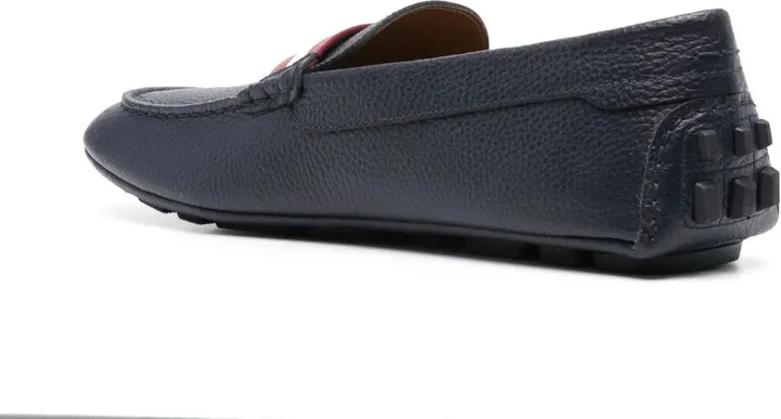 Striped Leather Loafers - Image 3