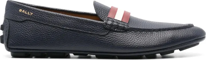 Striped Leather Loafers