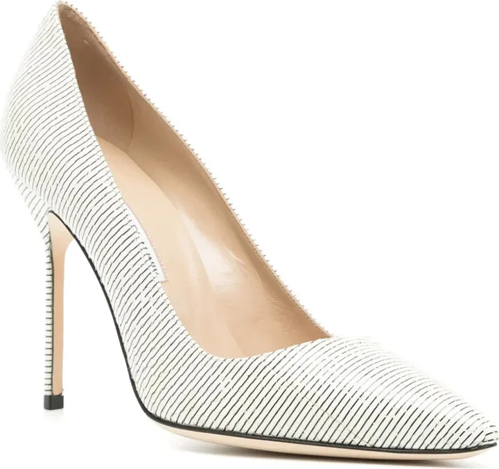Striped Leather Pumps - Image 2