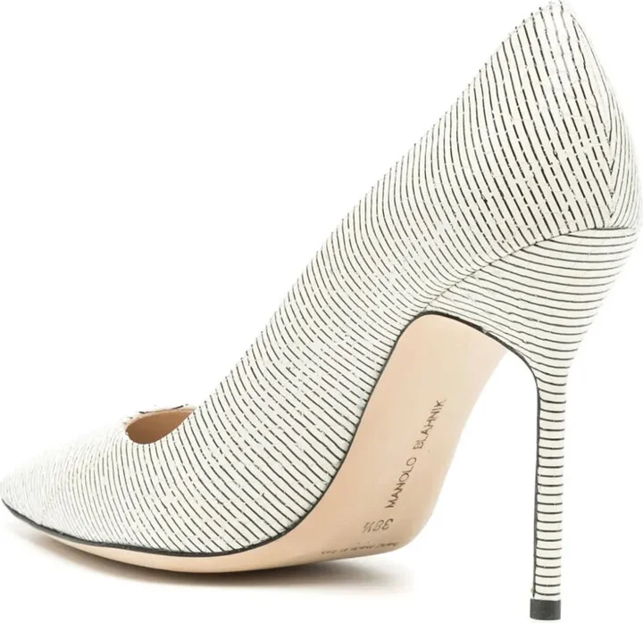 Striped Leather Pumps - Image 3