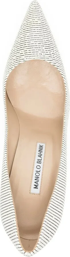 Striped Leather Pumps - Image 4