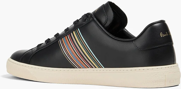 Striped leather sneakers - Image 3
