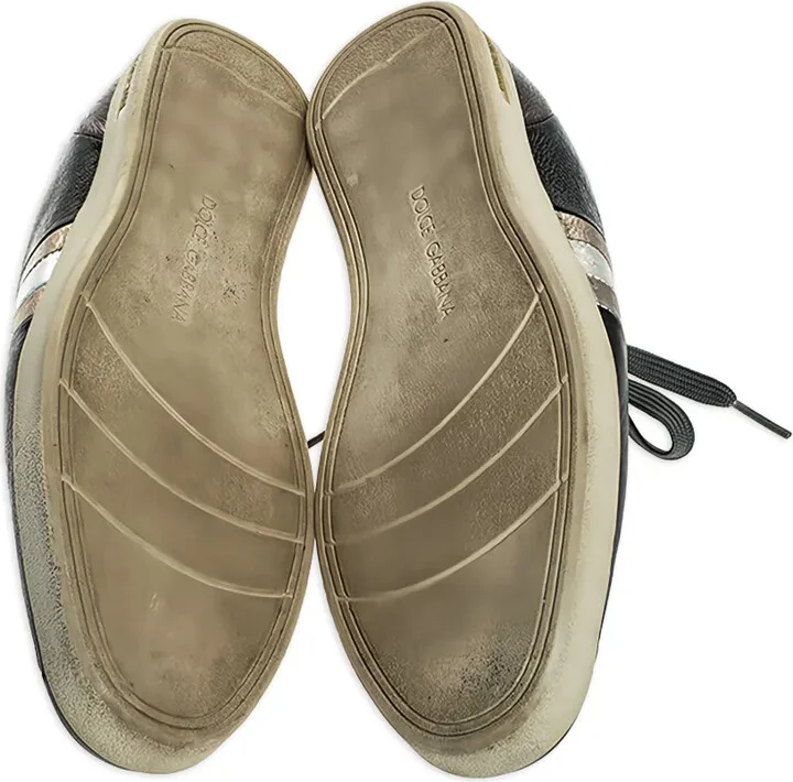 Striped Leather Sneakers - Image 5