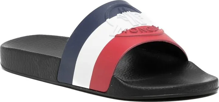 Striped Logo-Embossed Slides - Image 2