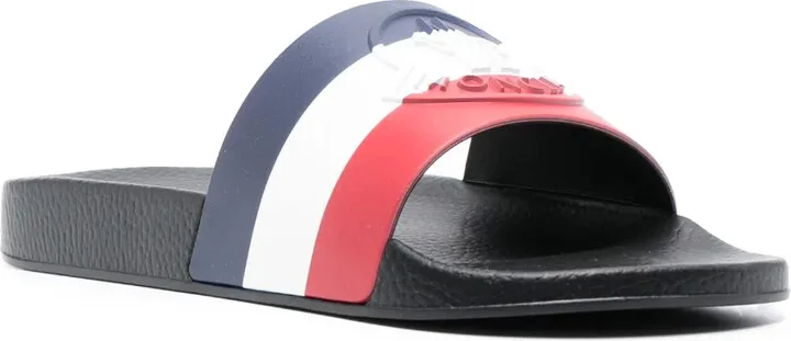 Striped Logo-Embossed Slides - Image 2