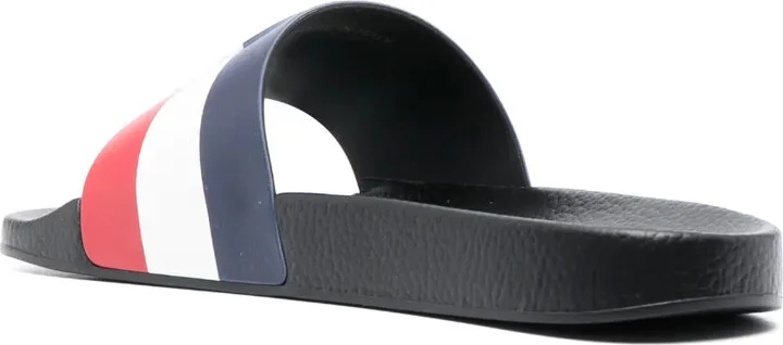 Striped Logo-Embossed Slides - Image 3