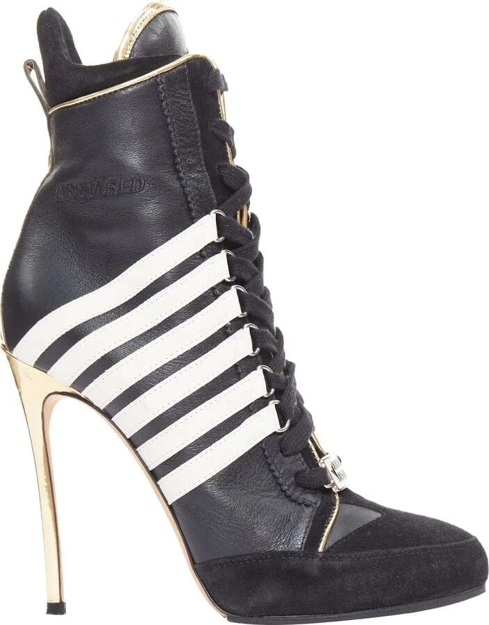 Striped Sneaker Boots
