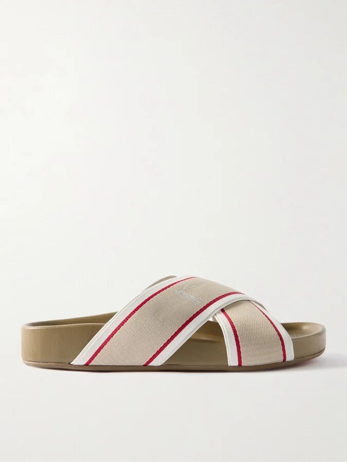 Striped Webbing Sandals