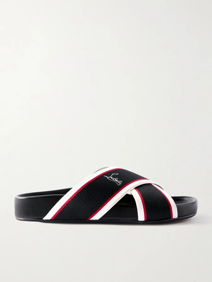 Striped Webbing Sandals