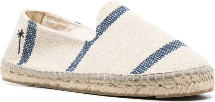 Striped Woven Canvas Espadrilles - Image 2
