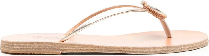 Strovilos leather flip flops