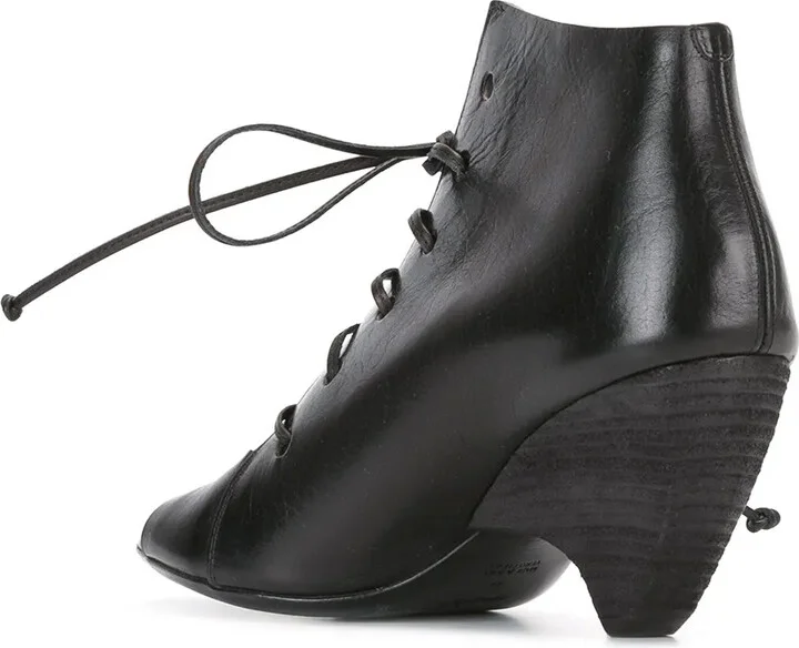 Structured Lace-Up Ankle Boots - Image 3