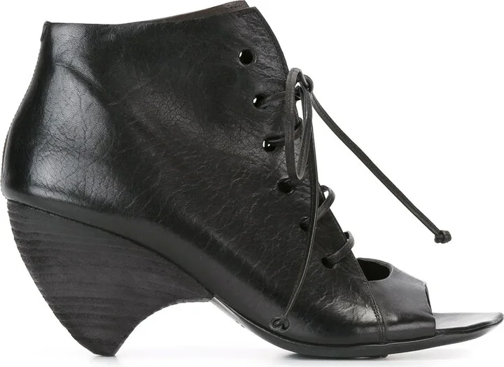 Structured Lace-Up Ankle Boots