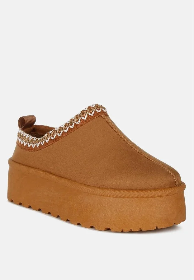 Struter Embroidered Platform Fur Classic Slip-On - Image 2
