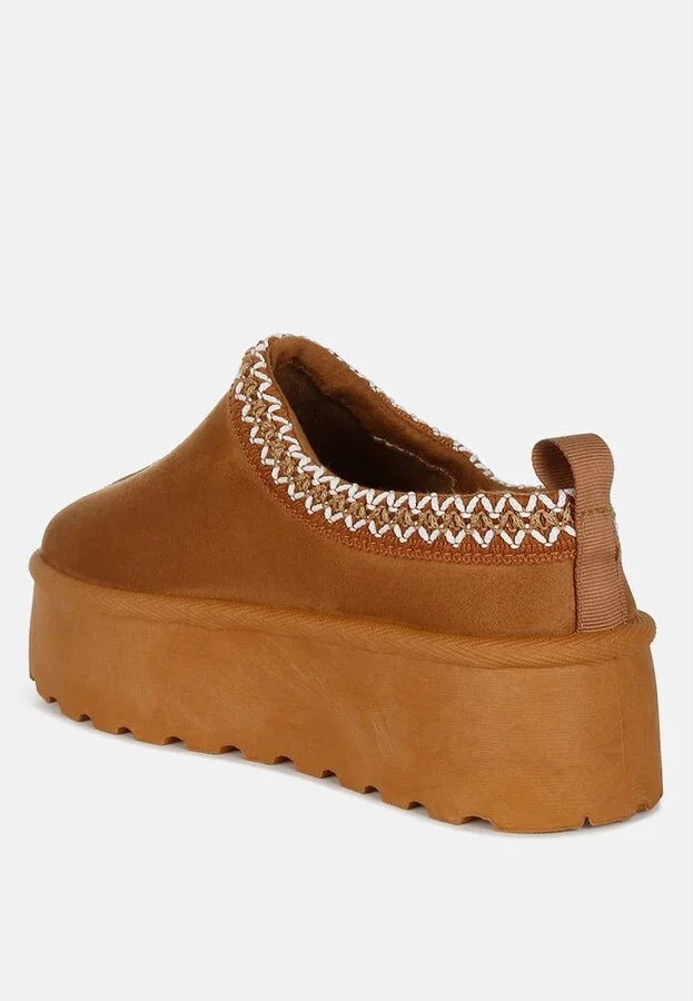Struter Embroidered Platform Fur Classic Slip-On - Image 3