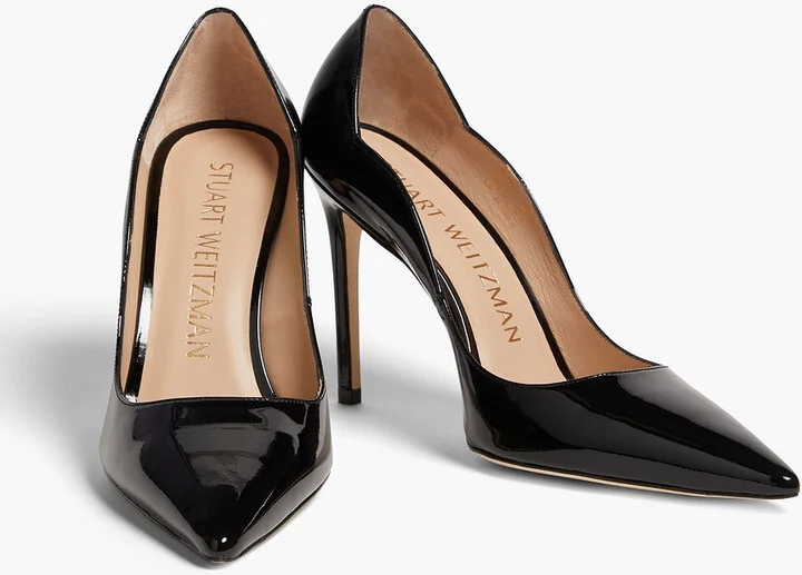 Stuart 100 scalloped patent-leather pumps - Image 2