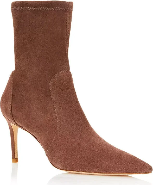 Stuart 75 Boots Women's 9.5 Taupe Stiletto Heel Bootie ZPO3510
