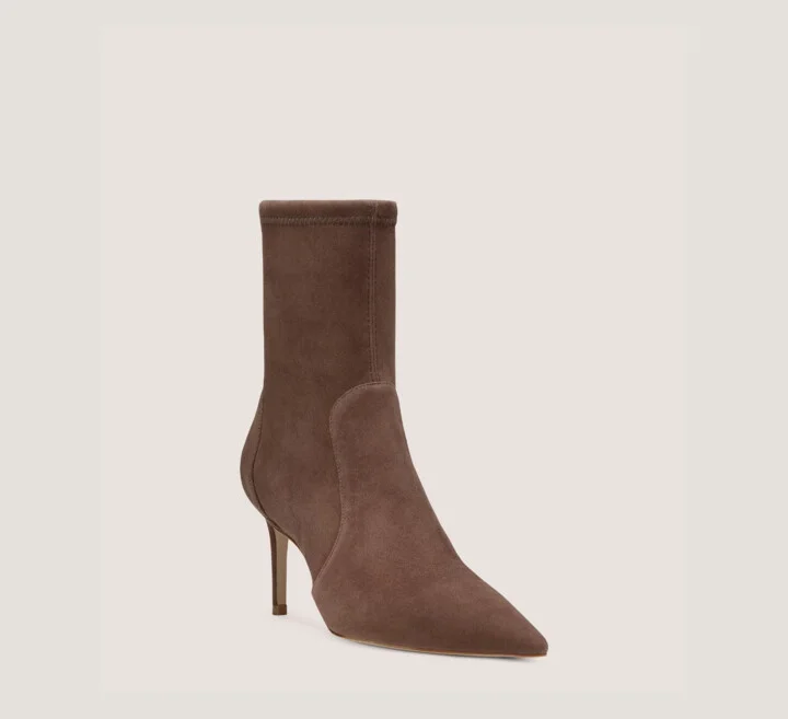 Stuart 75 Stretch Boots Women's 8.5 Taupe Leather Bootie ZPO3441
