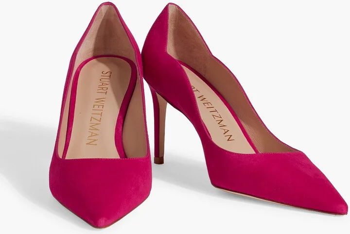 Stuart 85 scalloped suede pumps - Image 2