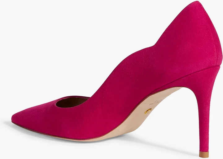 Stuart 85 scalloped suede pumps - Image 3