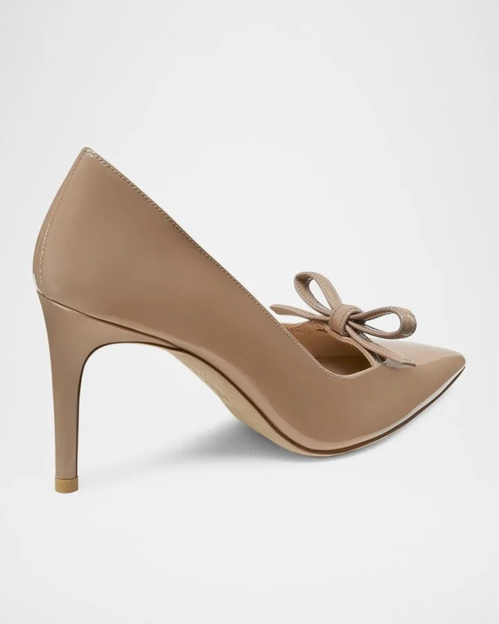 Stuart Felicity Patent Bow Pumps - Image 2