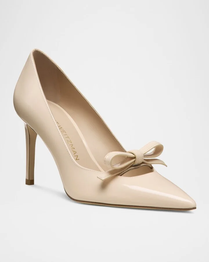 Stuart Felicity Patent Bow Pumps - Image 3