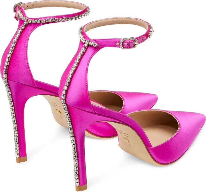 Stuart Glam100 Pointed Toe Ankle Strap Pump - Image 2