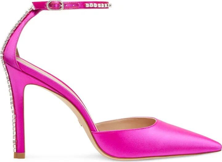 Stuart Glam100 Pointed Toe Ankle Strap Pump - Image 3