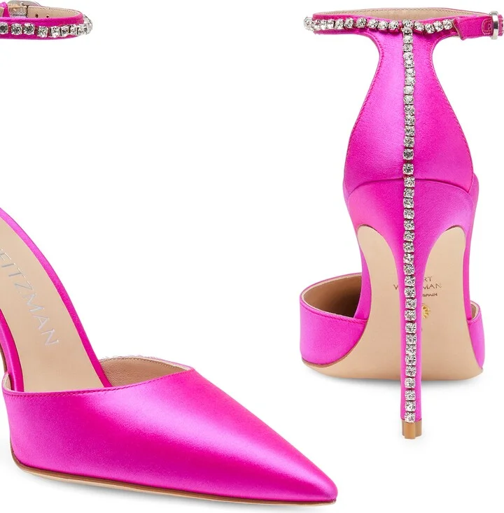 Stuart Glam100 Pointed Toe Ankle Strap Pump - Image 4