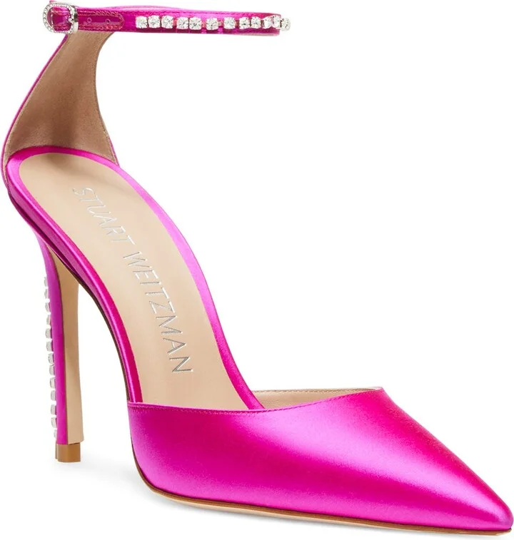 Stuart Glam100 Pointed Toe Ankle Strap Pump