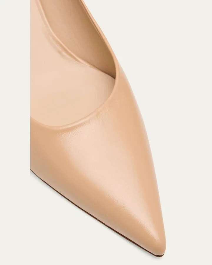 Stuart Leather Kitten-Heel Pumps - Image 6