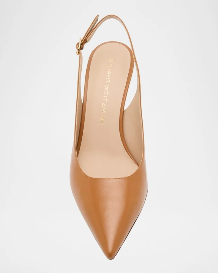Stuart Leather Slingback Pumps - Image 4