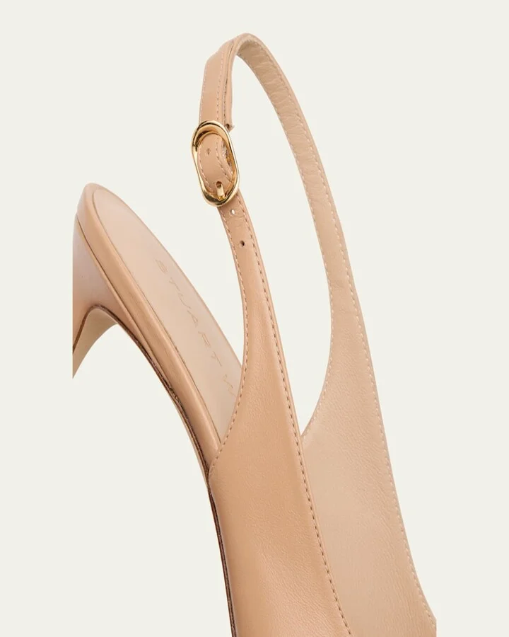Stuart Leather Slingback Pumps - Image 4