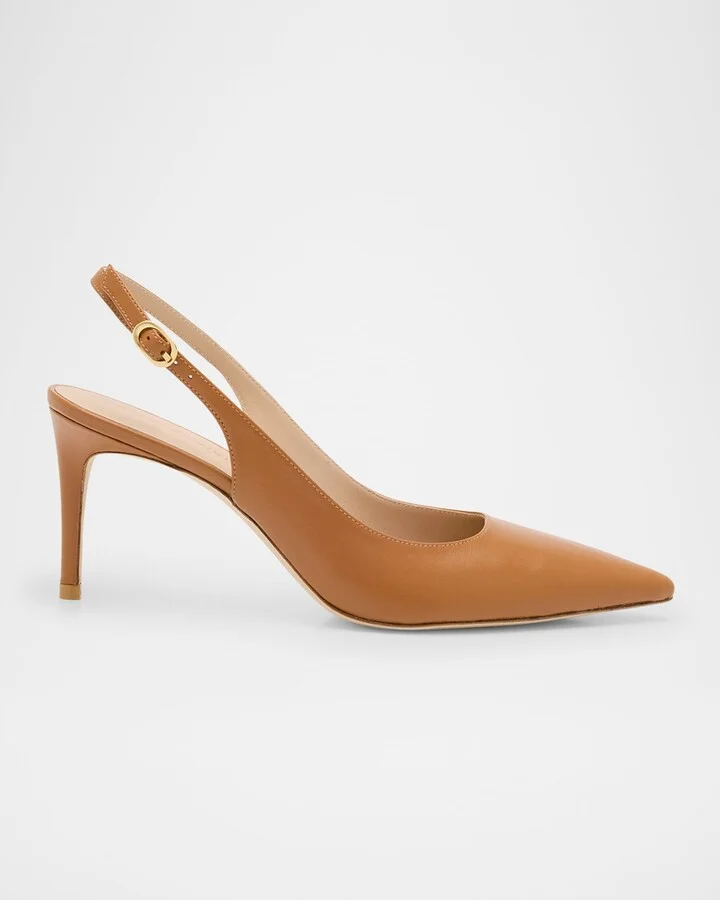 Stuart Leather Slingback Pumps