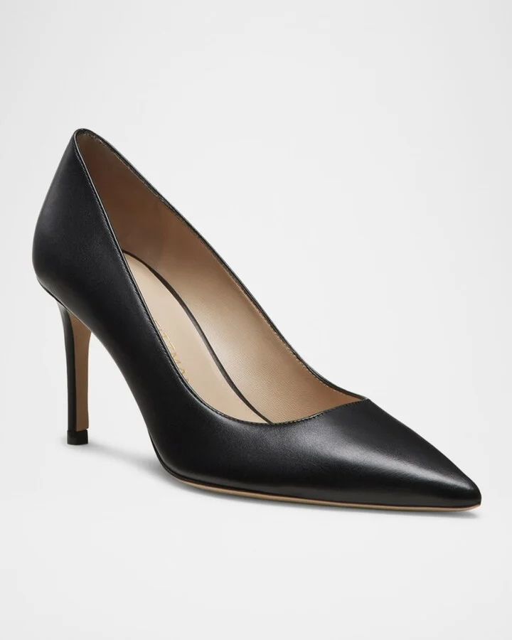 Stuart Leather Stiletto Pumps - Image 3