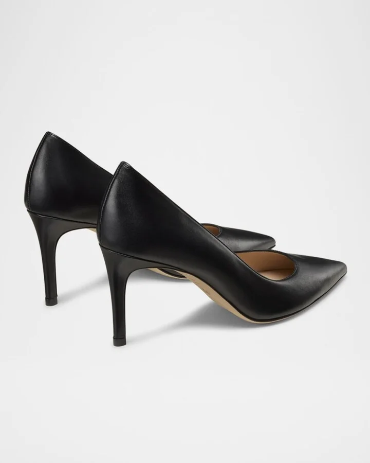 Stuart Leather Stiletto Pumps - Image 5