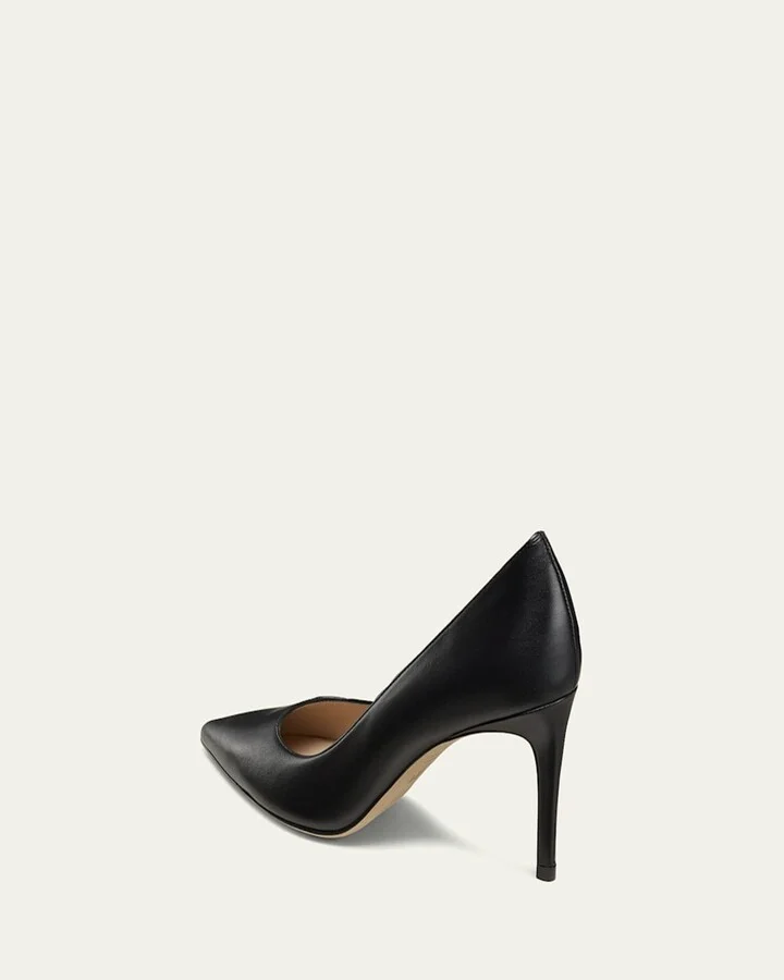 Stuart Leather Stiletto Pumps - Image 6