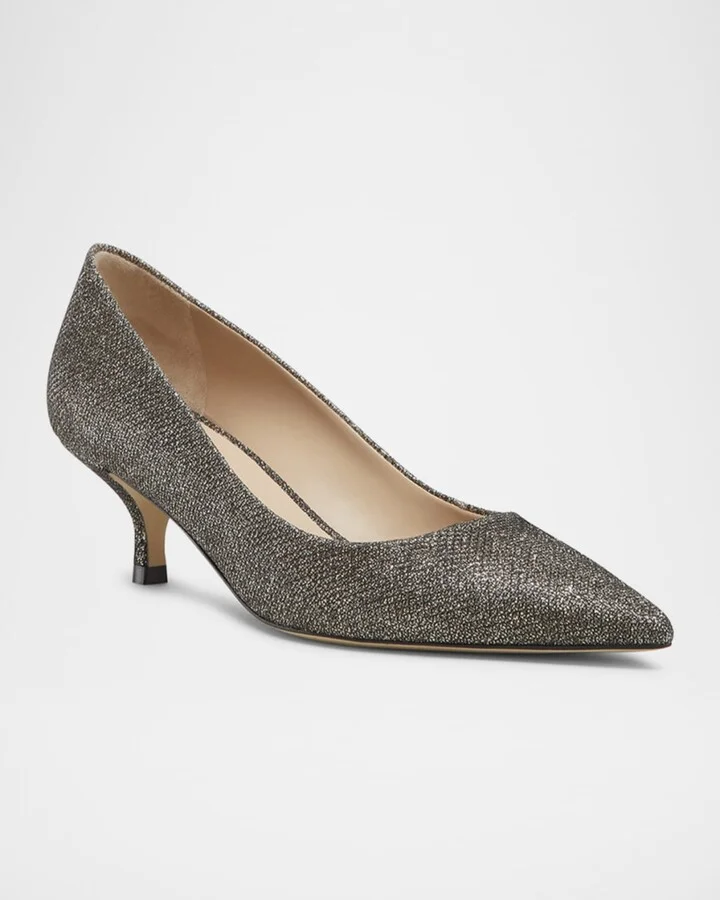 Stuart Metallic Kitten Pumps - Image 4