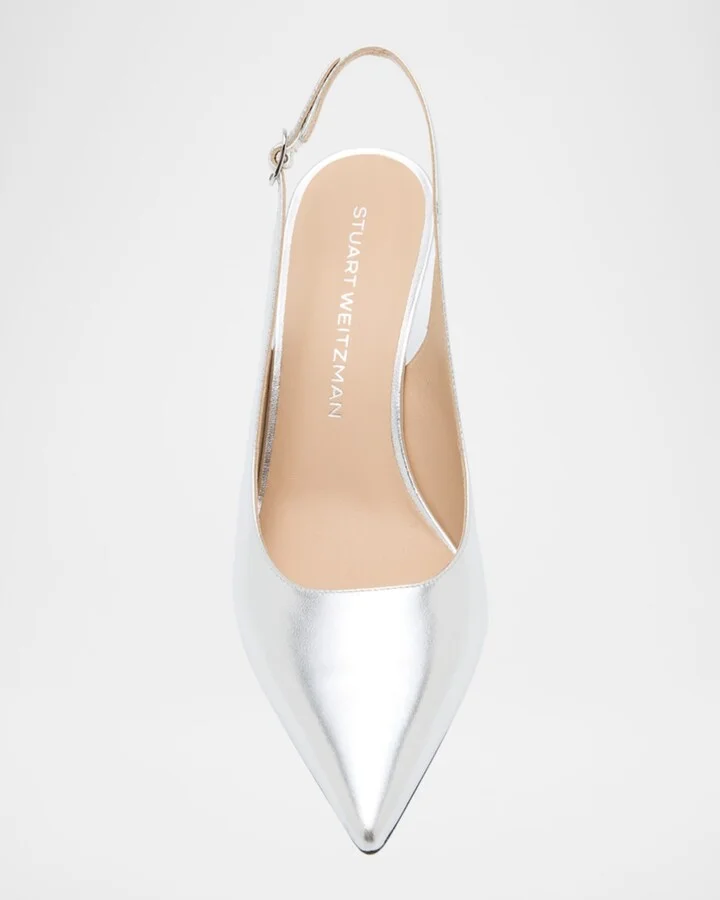 Stuart Metallic Slingback Pumps - Image 4