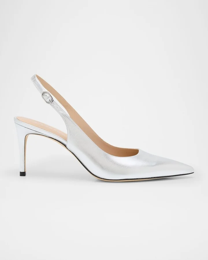 Stuart Metallic Slingback Pumps