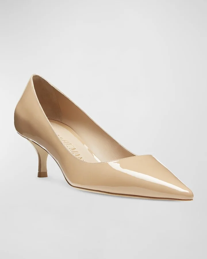 Stuart Patent Kitten-Heel Pumps - Image 2