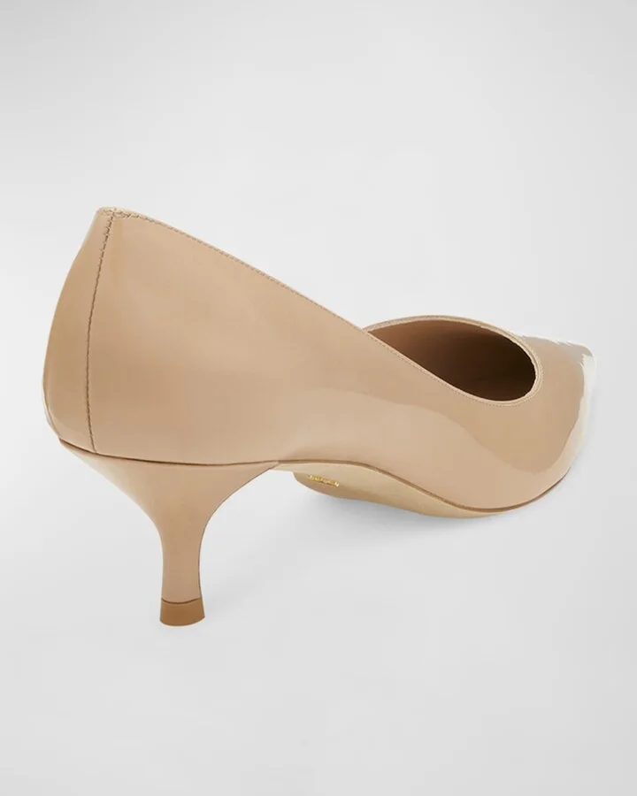 Stuart Patent Kitten-Heel Pumps - Image 3