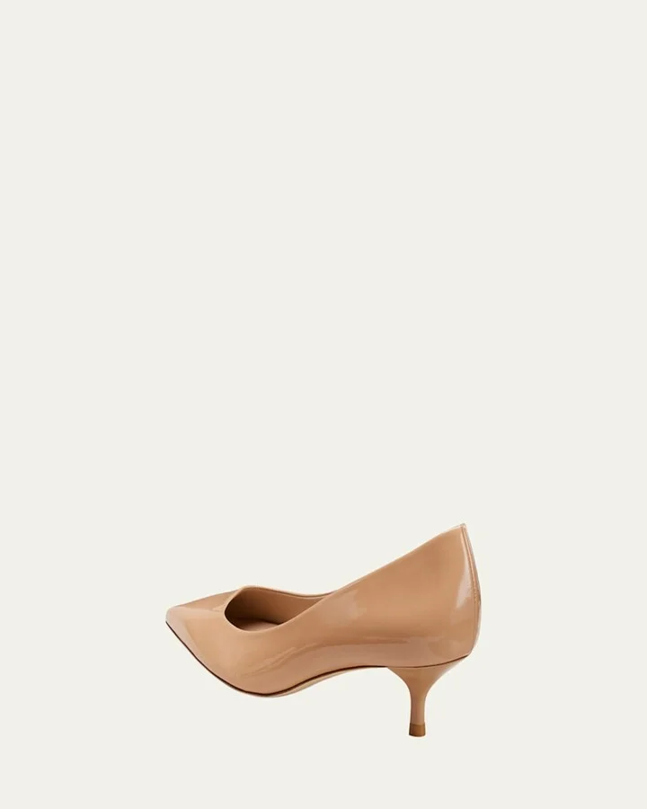 Stuart Patent Kitten Pumps - Image 4